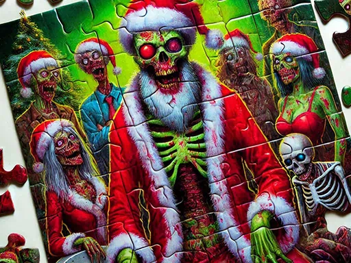 Zombi Noel Yapbozu: Korku Hayranları İçin Tatil Eğlencesi Oyunu cover image