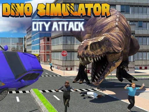 Dino Simülatörü Şehir Saldırısı Oyunu kapak resmi